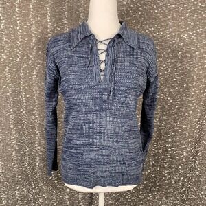 Vintage 70s Kennington Funky & Groovy Threads Long Sleeve Tie Front Shirt Womens